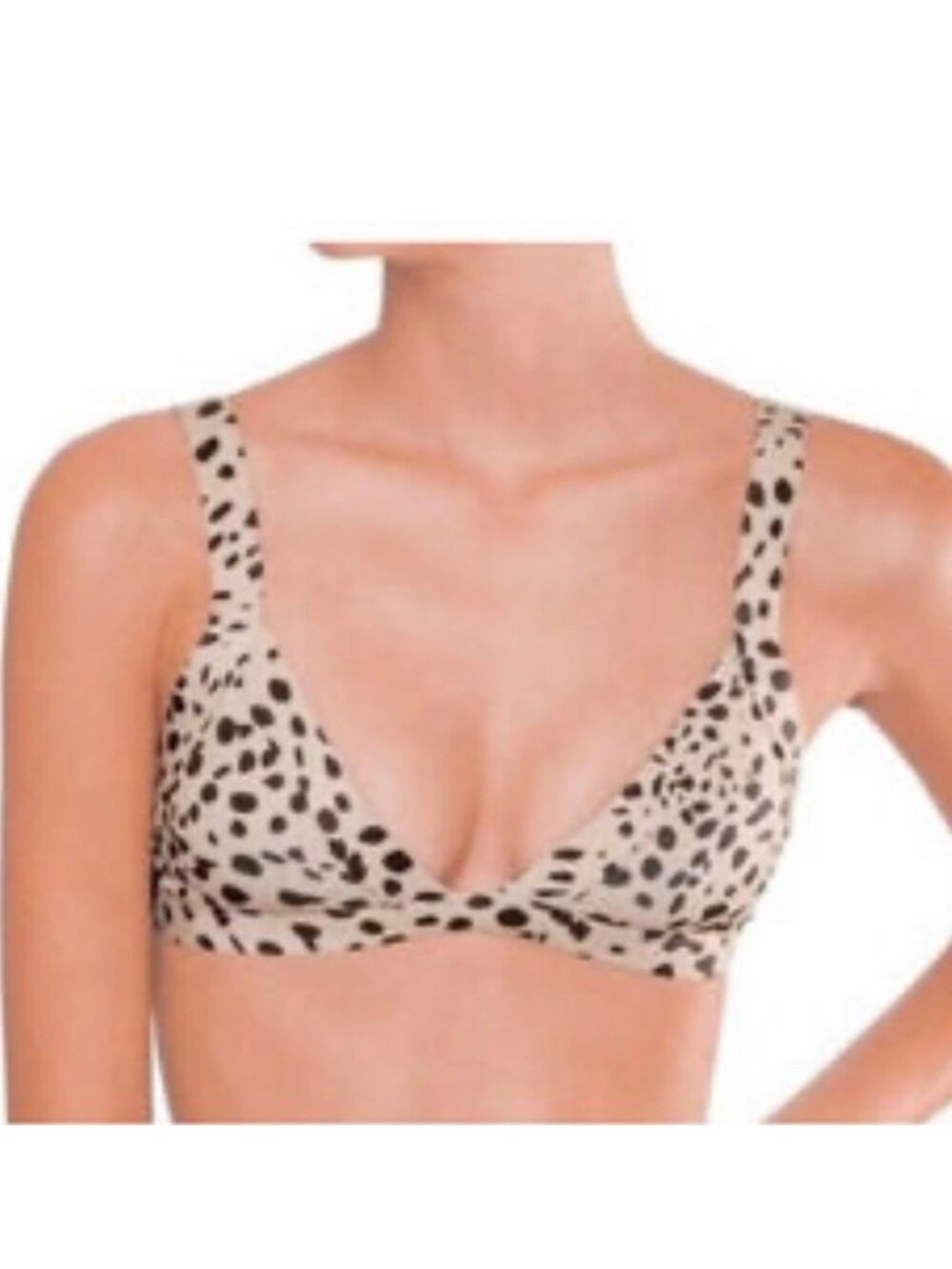 NWT ONEONE Dalmatian Print Bikini Swim Top Women's Size M